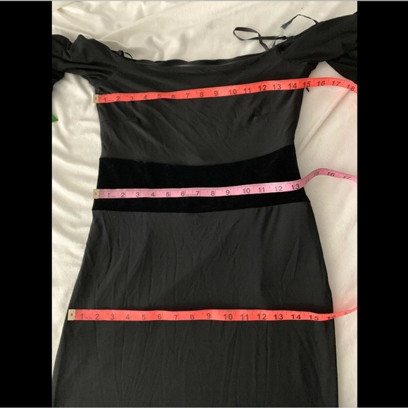 NWT Xscape Velvet Trim Off Shoulder Mermaid Dress - Picture 8 of 8